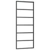 vidaXL Liukuovi ESG-lasi ja alumiini 76x205 cm musta