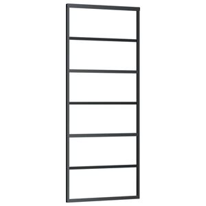 vidaXL Liukuovi ESG-lasi ja alumiini 76x205 cm musta