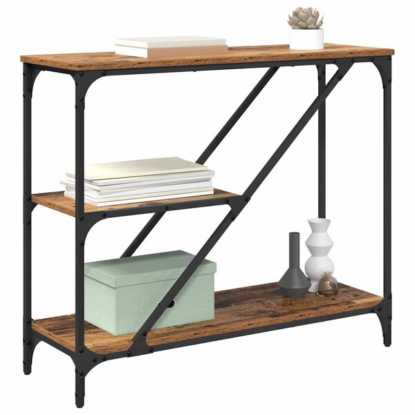 vidaXL Konsolip&ouml;yt&auml; Vanha Puu 88,5 x 30 x 75 cm Tekninen puu