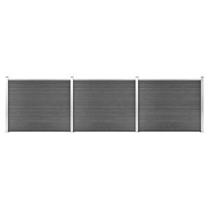 vidaXL Aitapaneelisarja WPC 526x146 cm musta