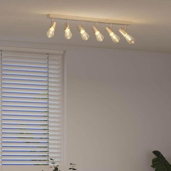 vidaXL Kattospotti valokeiloilla Nikkeli 73 x 6,5 x 11,5 cm Metalli