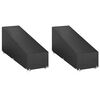 vidaXL Aurinkotuolin suojus 2 kpl 12 purjerengasta 200x65x35/60 cm PE