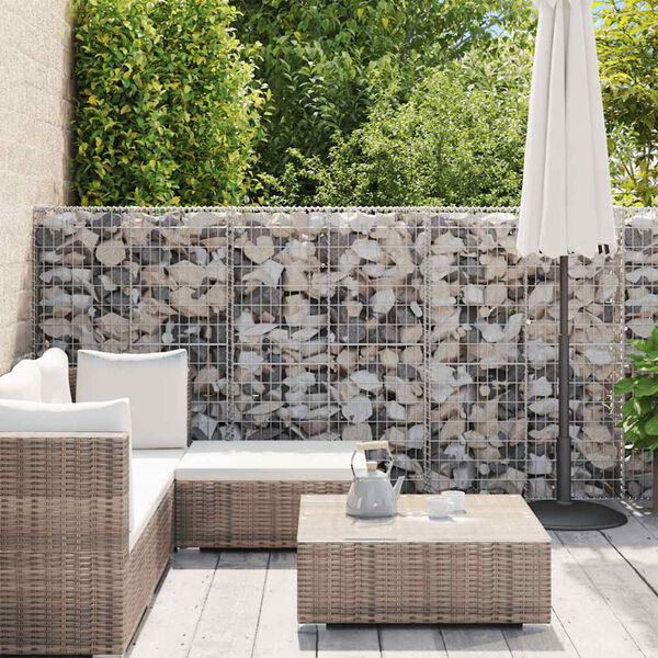 vidaXL Gabion-kivikori kansilla galvanoitu teräs 600x50x150 cm