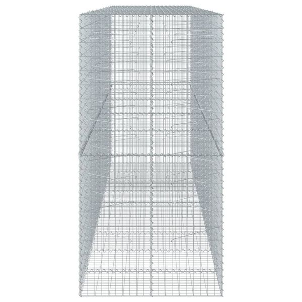 vidaXL Kivikori katolla 450x100x200 cm galvanoitu rauta