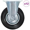 vidaXL Rullapy&ouml;r&auml;t kiinte&auml;t 12 kpl 125 mm