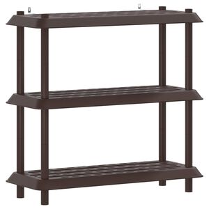vidaXL Hyllyyksikk&ouml; 3 tasoa 100 x 40 x 96 cm PP Ruskea