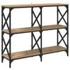 vidaXL Konsolip&ouml;yt&auml; Artisan tammi 100 x 28 x 80,5 cm Tekninen puu