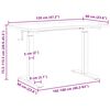 vidaXL P&ouml;yt&auml; Musta ja Tumma Ruskea 120 x 60 cm M&auml;ntypuu