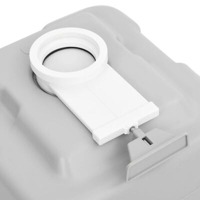 vidaXL Kannettava retki WC harmaavalkoinen 20+10 l HDPE