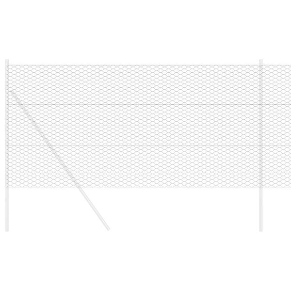 vidaXL Kuusikulmainen aita Harmaa 1,4 x 100 m Polyvinyylikloridi