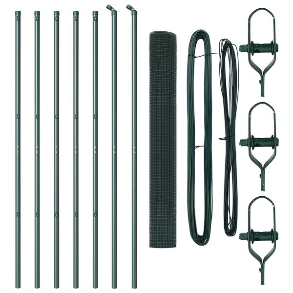 vidaXL Aitalatu Vihre&auml; 10 x 1,2 m (16 x 16 mm verkko) Ter&auml;s ja PVC