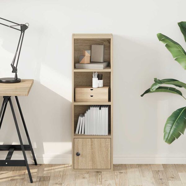 vidaXL Kirjahylly Sonoma-tammi 31x24x102 cm tekninen puu