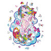 UNIDRAGON Puupalapeli 195 palaa Inspiring Unicorn keskikoko 26x32 cm