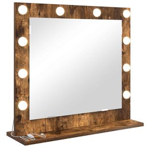 vidaXL Meikkip&ouml;yd&auml;n peili Savup&auml;hkin&auml; 60 x 55 x 18 cm Suorakaide