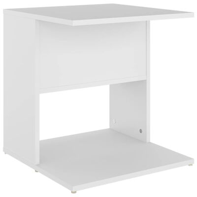vidaXL Sivupöytä valkoinen 45x45x48 cm lastulevy
