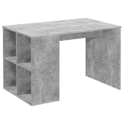 FMD Pöytä sivuhyllyillä 117x73x75 cm betoni