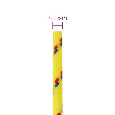 vidaXL Veneköysi keltainen 4 mm 25 m polypropeeni