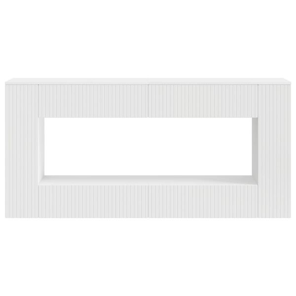 vidaXL Konsolip&ouml;yt&auml; Valkoinen 155 x 29 x 74 cm K&auml;sitelty puu
