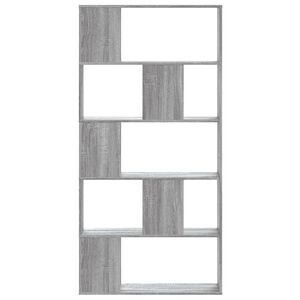 vidaXL Kirjahylly 5 tasoa harmaa Sonoma 80,5x23,5x162,5 cm puu