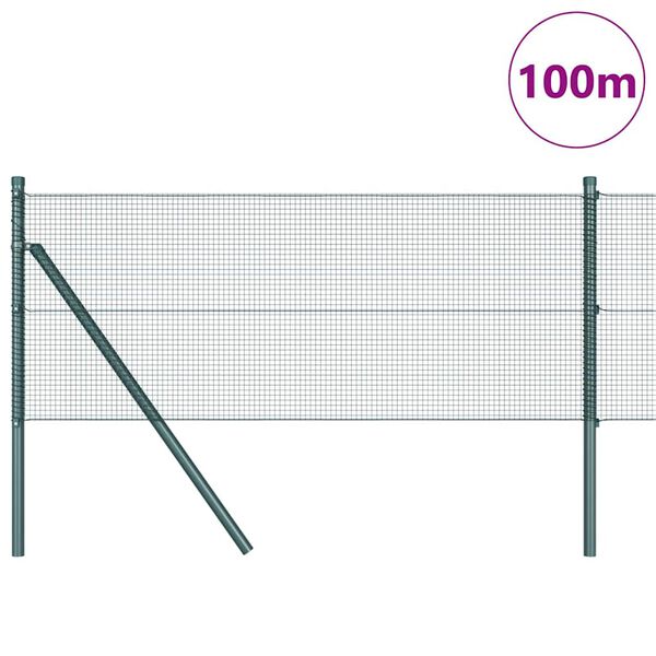 vidaXL Aitalatu Vihre&auml; 100 x 0,5 m (12 x 12 mm verkko) Ter&auml;s ja PVC