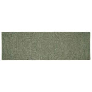 vidaXL Alue matot Oliivinvihre&auml; 80 x 300 cm Juutti