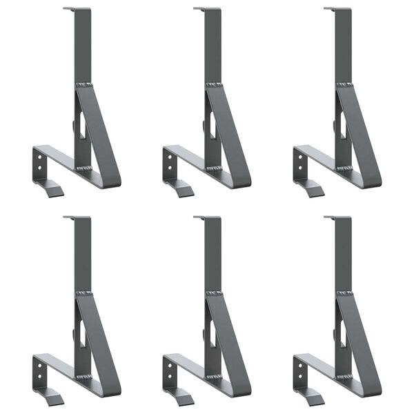 vidaXL Lumilukon tuki 6 pcs Antrasiitti 29,5 x 3 x 34,5 cm Ter&auml;s