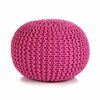 vidaXL K&auml;sinpunottu pallorahi puuvilla 50x35 cm pinkki