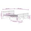 vidaXL Sängynrunko 4 vetolaatikolla valkoinen täysi mänty 180x200 cm