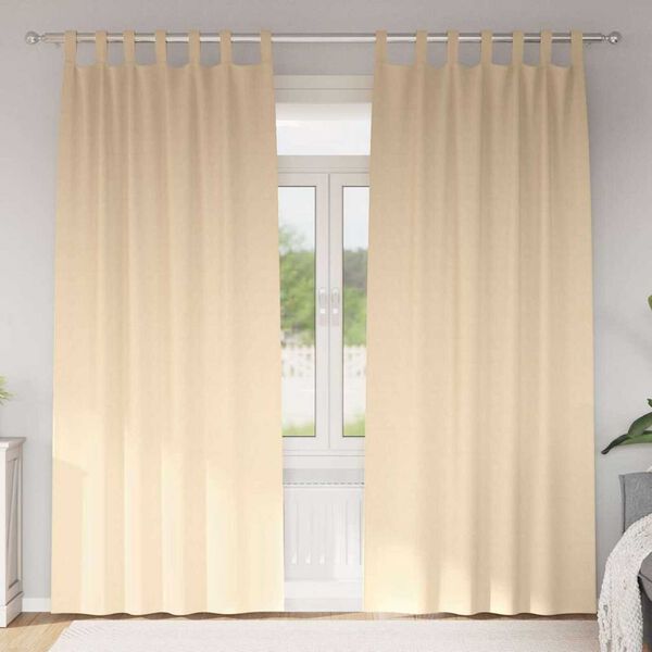 vidaXL Piment&auml;v&auml; verho renkailla 2 pcs Kerma 225 x 140 cm Polyesteri