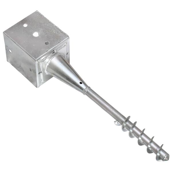 vidaXL Maapiikit 6 kpl hopea 12x12x56 cm galvanoitu ter&auml;s