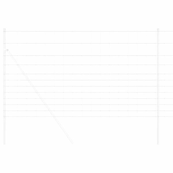 vidaXL Riista-aita Hopea 25 x 1.4 m Galvanoitu teräs