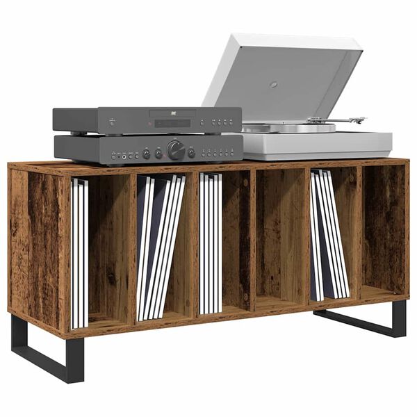 vidaXL Levykaappi hyllyll&auml; Vanha puu 100 x 38 x 48 cm Tekninen puu