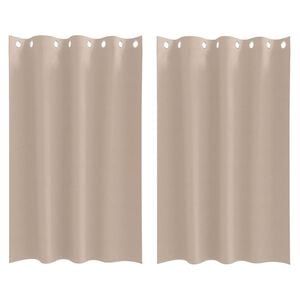vidaXL Piment&auml;v&auml; verho renkailla 2 kpl Taupe 175 x 140 cm Polyesteri