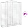 vidaXL Kaarevat kivikorit 9 kpl 200x50x220/240 cm galvanoitu rauta