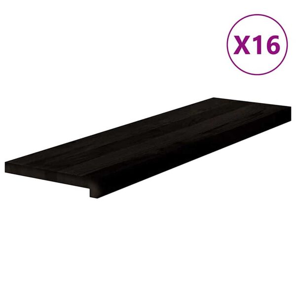 vidaXL Askelmat 16 kpl tummanruskea 90x25x2 cm t&auml;ysi tammi
