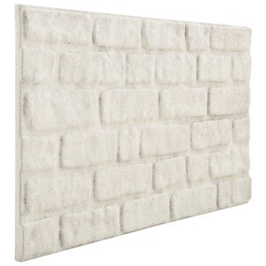 vidaXL Sein&auml;paneelit 10 kpl 100 x 50 cm valkoinen EPS vaahtomuovi