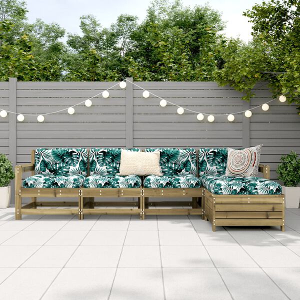 vidaXL 5-osainen Ulkosohvasarja kyll&auml;stetty m&auml;nty