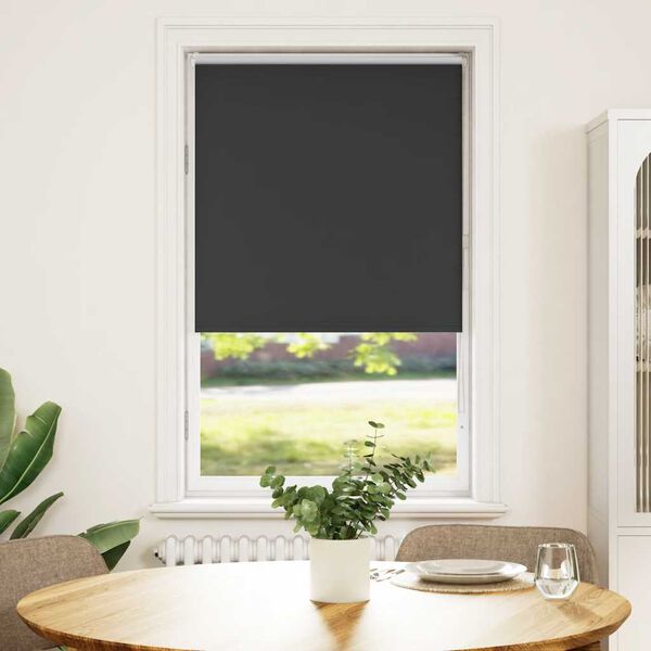 vidaXL Rullaverho Blackout Musta 70x130 cm Kankaan leveys 65,7 cm