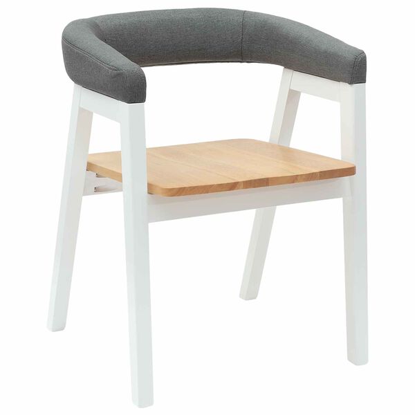 vidaXL Ruokatuolit 2 pcs Valkoinen 54 x 57 x 73 cm Tihe&auml; kumipuinen