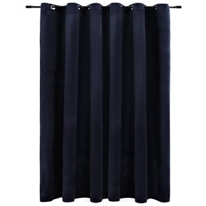 vidaXL Pimennysverho metallirenkailla sametti musta 290x245 cm