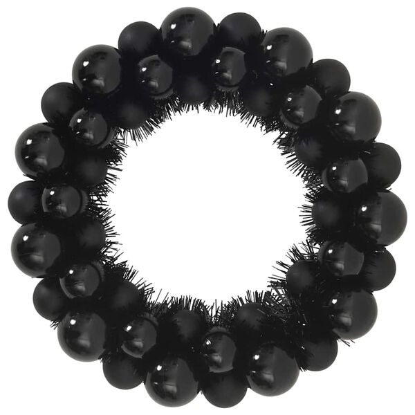 vidaXL Joulupallon seppeleet 2 pcs Musta 33 x 33 x 7 cm Polystyreeni