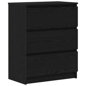 vidaXL Senkki musta tammi 60x35x76 cm tekopuu