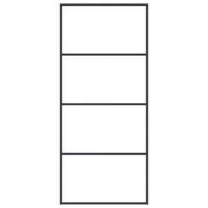 vidaXL Liukuovi ESG-huurrelasi ja alumiini 90x205 cm musta