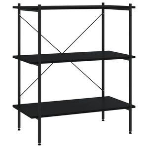 vidaXL 3-kerroksinen Hyllykk&ouml; musta 80x40x92 cm