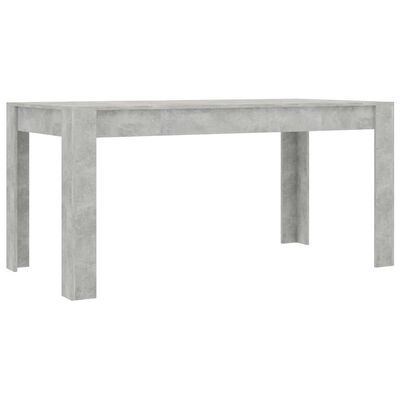 vidaXL Ruokapöytä betoninharmaa 160x80x76 cm lastulevy
