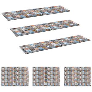 vidaXL Porrasmatot 15 kpl 76 x 20 cm Sininen Polyesteri Suorakaide