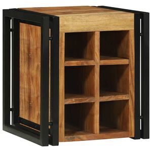vidaXL Viinipukki Ruskea ja musta 35 x 35 x 39 cm Tihe&auml; akasiapuu