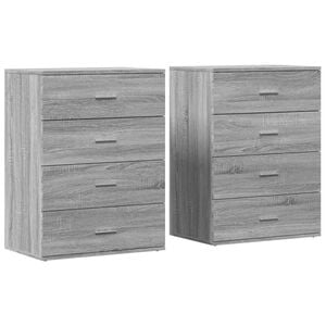 vidaXL Senkit 2 kpl harmaa Sonoma 60x39x80 cm tekninen puu