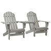 vidaXL Adirondack puutarhatuolit teep&ouml;yd&auml;ll&auml; t&auml;ysi kuusi harmaa