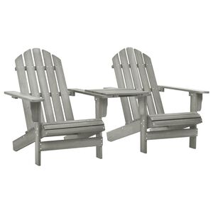 vidaXL Adirondack puutarhatuolit teep&ouml;yd&auml;ll&auml; t&auml;ysi kuusi harmaa